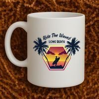 Ride The Waves Long Beach Coffee Mug thumb 2
