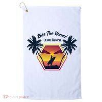 Ride The Waves Long Beach Golf Towel thumb 0