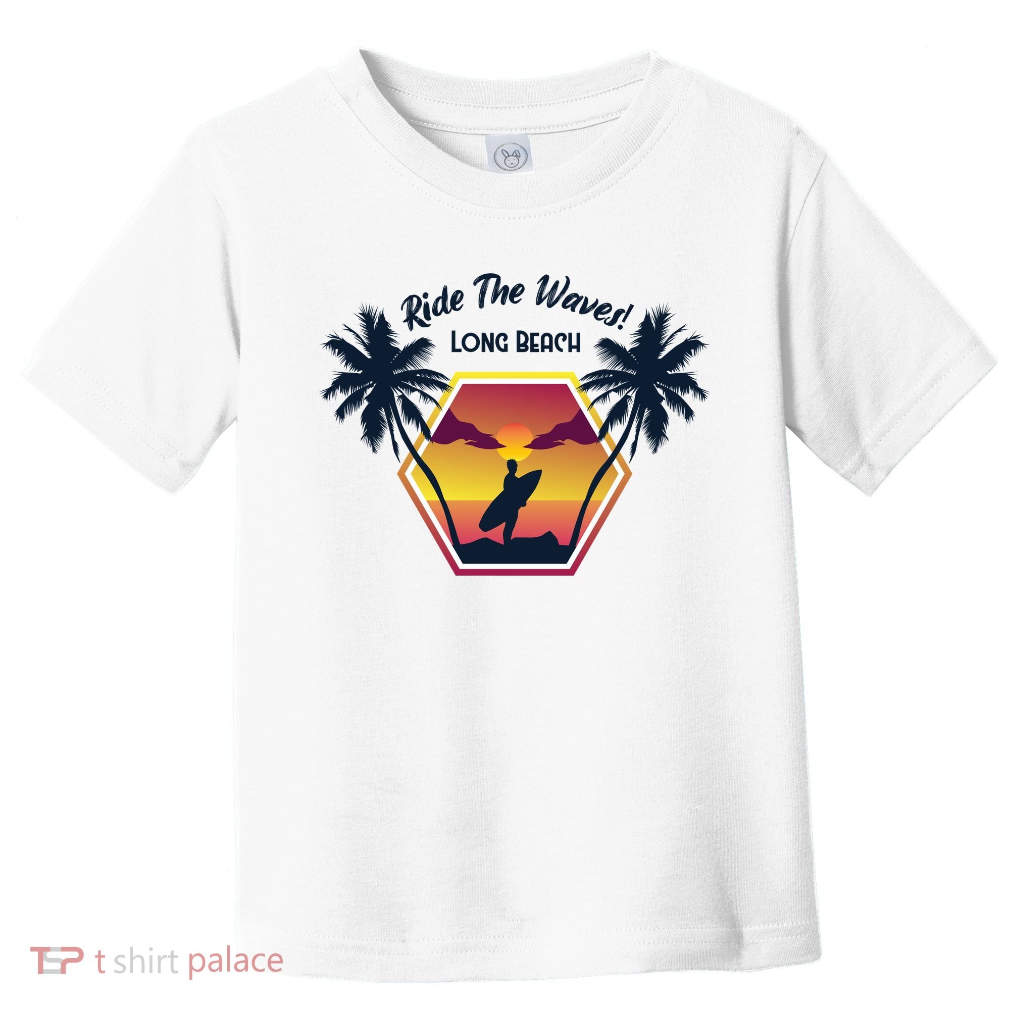 Ride The Waves Long Beach Toddler T-Shirt
