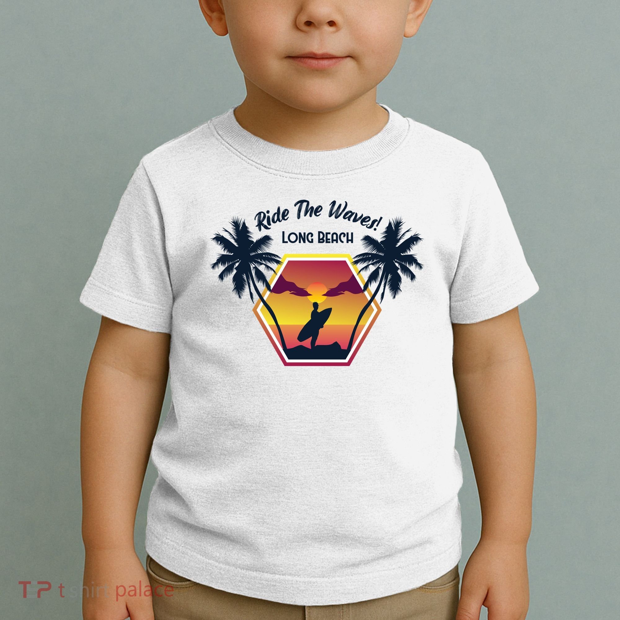Ride The Waves Long Beach Toddler T-Shirt