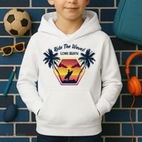 Ride The Waves Long Beach Kids Hoodie thumb 2