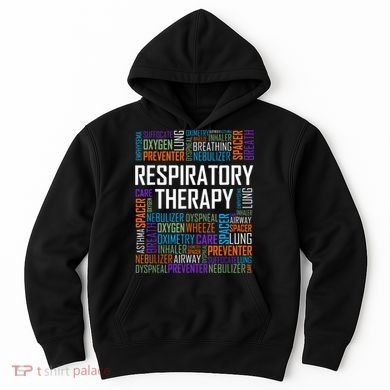 Respiratory Therapist Words Therapy Care Week Hoodie