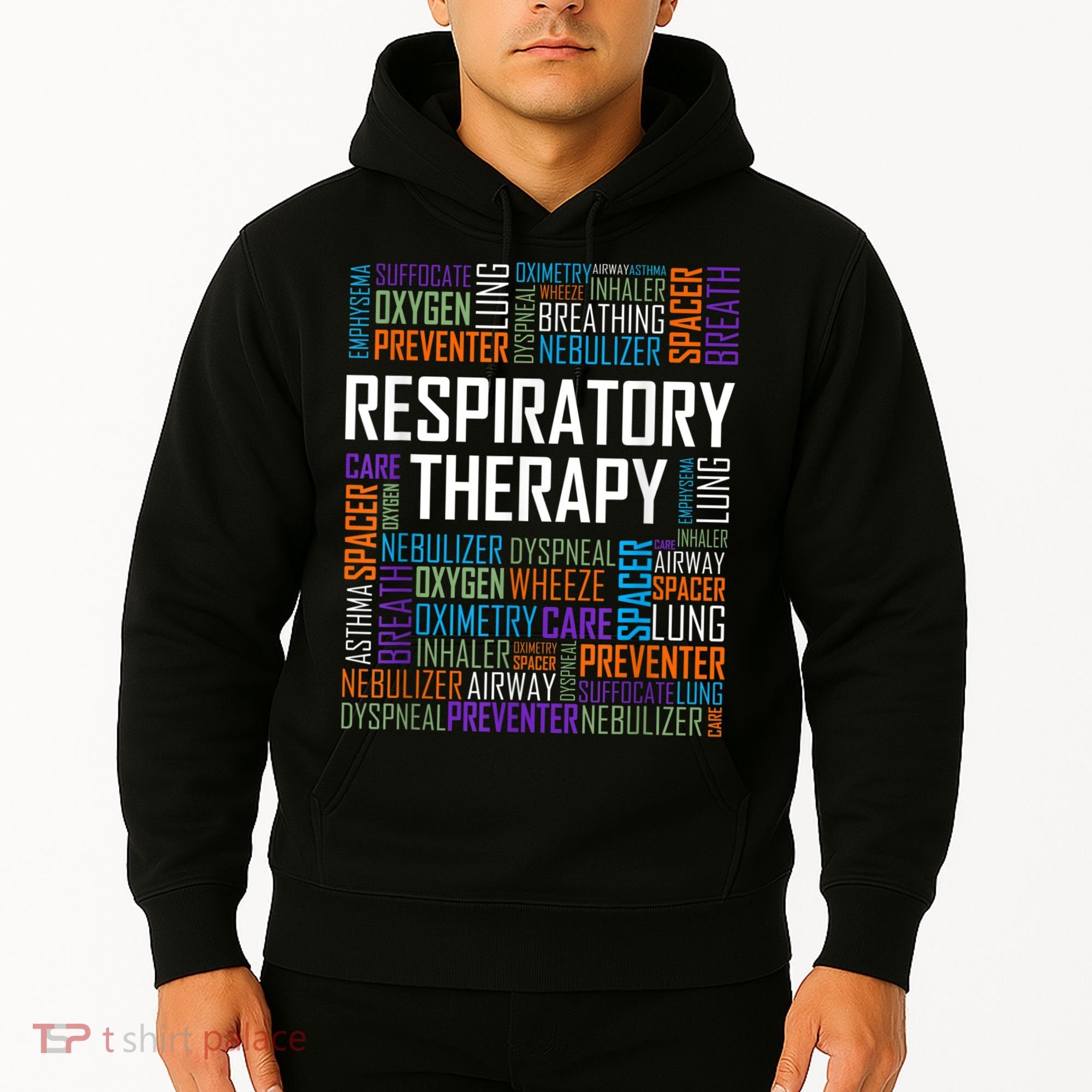 Respiratory Therapist Words Therapy Care Week Hoodie