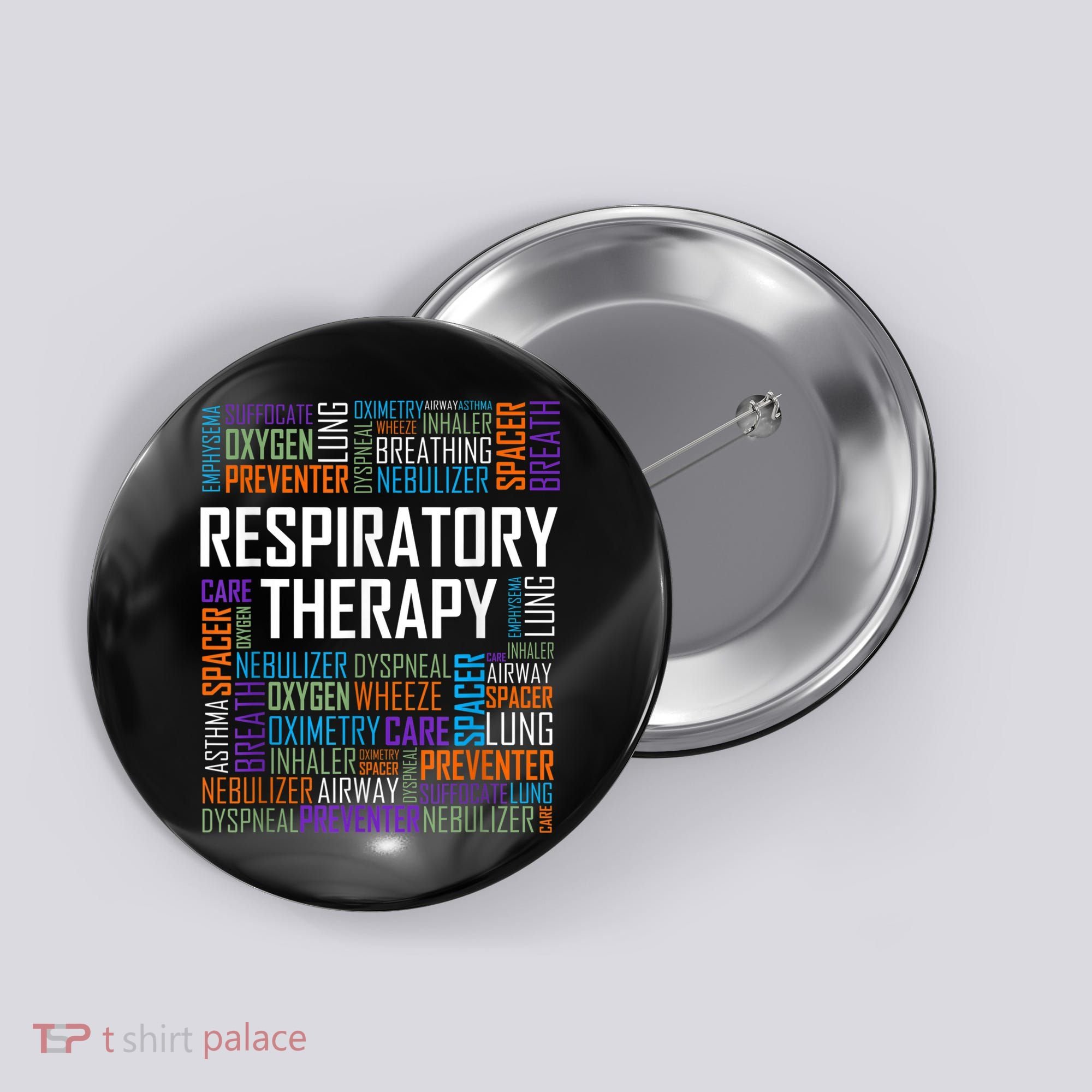 Respiratory Therapist Words Therapy Care Week Button