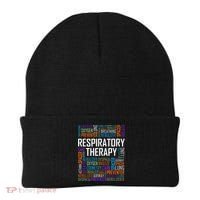 Respiratory Therapist Words Therapy Care Week Beanie thumb 0
