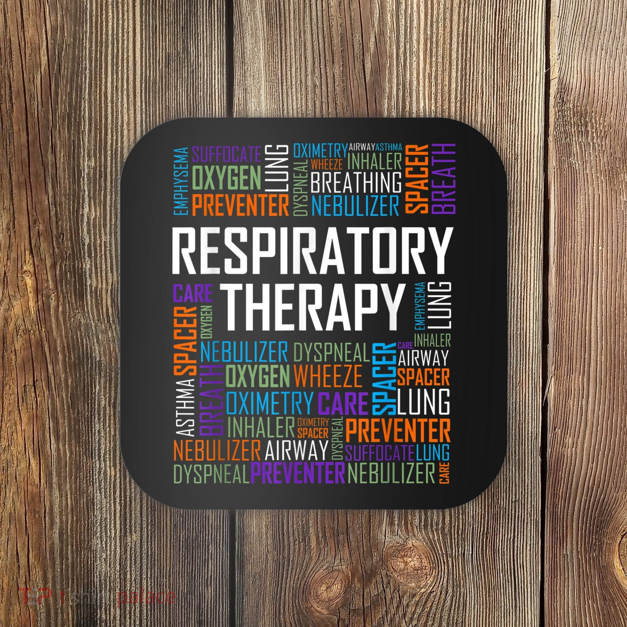 Respiratory Therapist Words Therapy Care Week Coaster