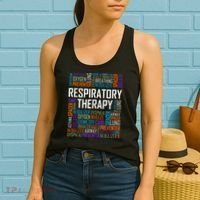 Respiratory Therapist Words Therapy Care Week Women's Tank Top thumb 2