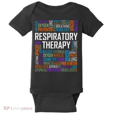 Respiratory Therapist Words Therapy Care Week Baby Bodysuit