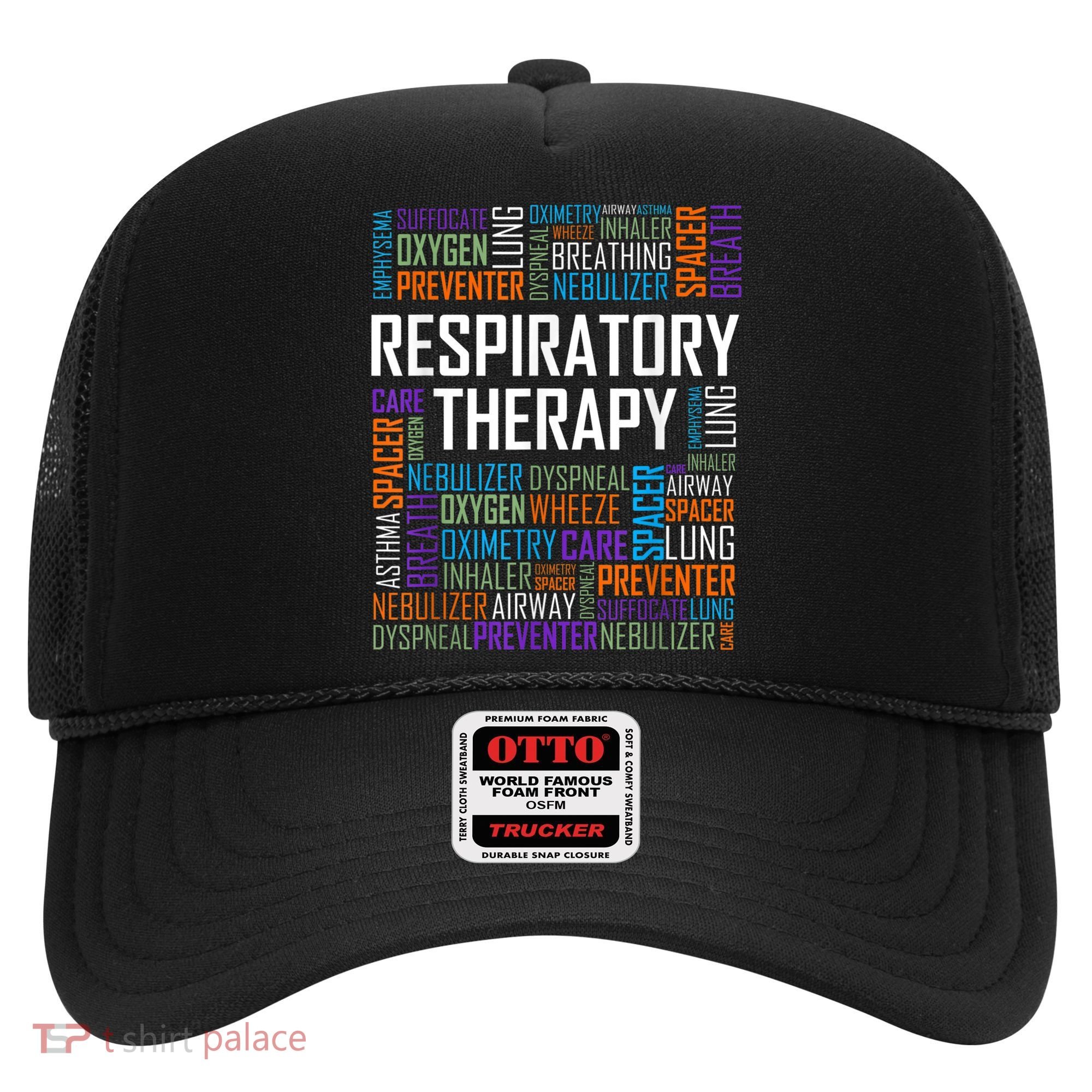 Respiratory Therapist Words Therapy Care Week Hat