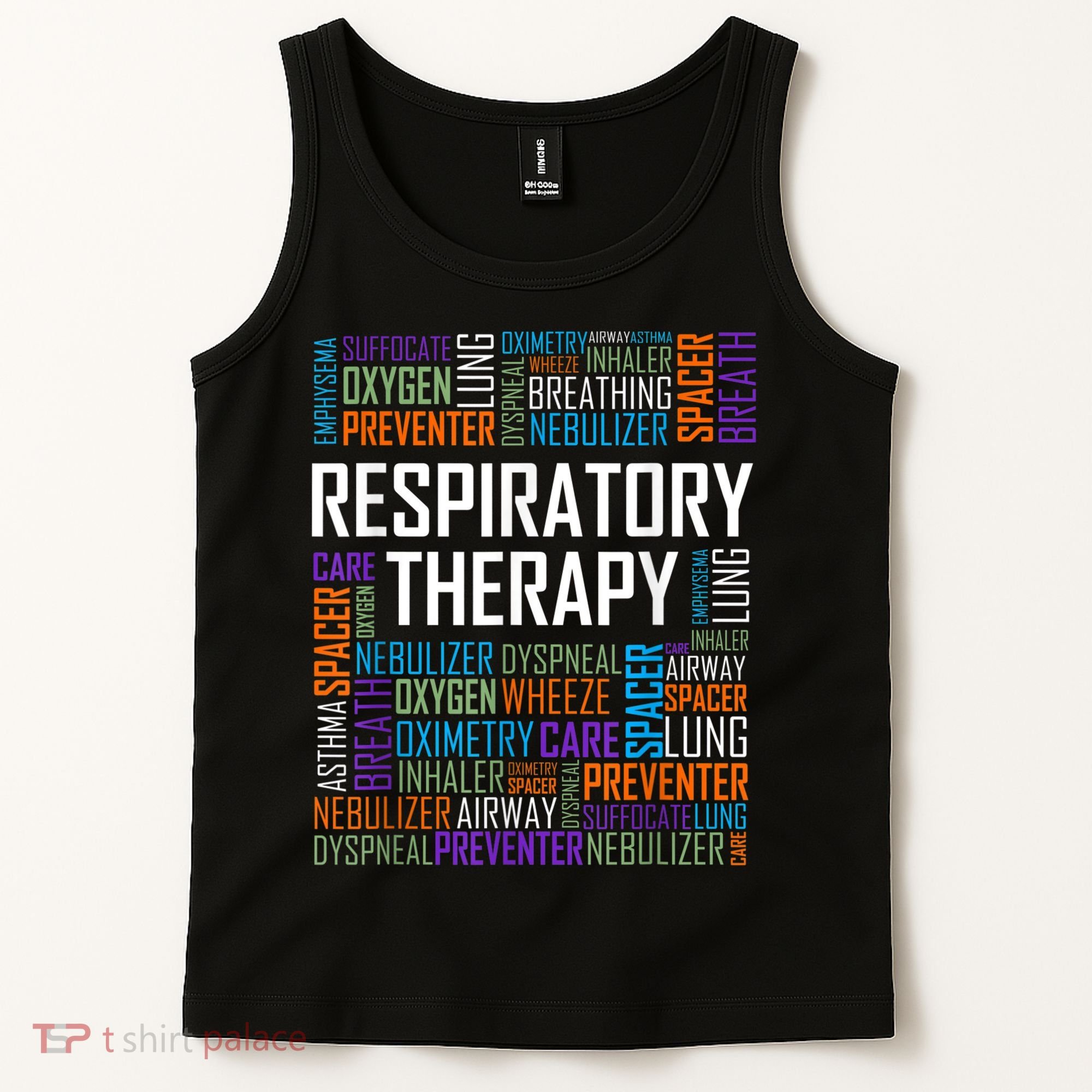 Respiratory Therapist Words Therapy Care Week Tank Top
