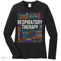 Respiratory Therapist Words Therapy Care Week Women's Long Sleeve Shirt thumb 0