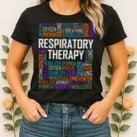 Respiratory Therapist Words Therapy Care Week Women's T-Shirt thumb 2