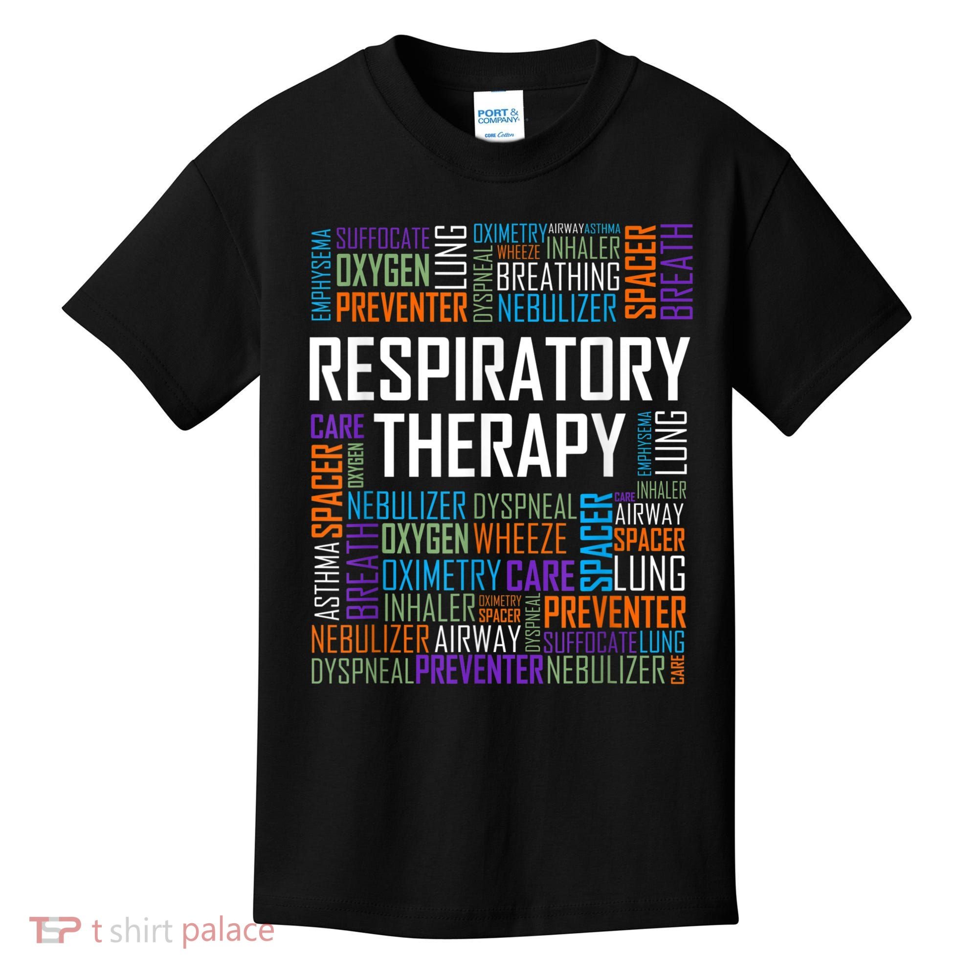 Respiratory Therapist Words Therapy Care Week Kids T-Shirt