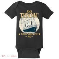 RMS TITANIC White Star Line Cruise Ship 1912 boy girl kid Baby Bodysuit thumb 0