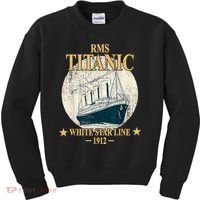 RMS TITANIC White Star Line Cruise Ship 1912 boy girl kid Kids Sweatshirt thumb 0
