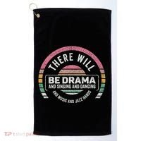 Retro There Will Be Drama Theater Theatre Musical Actor Gift Golf Towel thumb 0