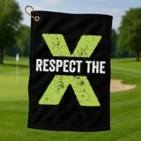 Respect The X Pickleball Funny Pickleball Gift Golf Towel thumb 1