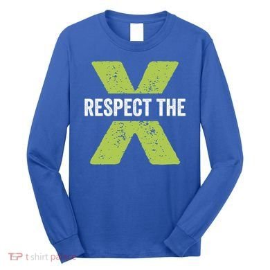 Respect The X Pickleball Funny Pickleball Gift Long Sleeve Shirt