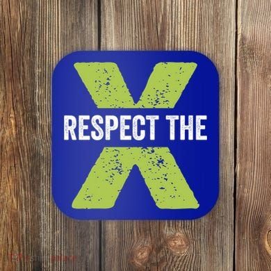 Respect The X Pickleball Funny Pickleball Gift Coaster