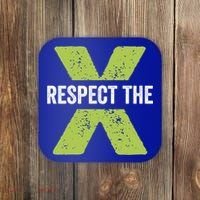 Respect The X Pickleball Funny Pickleball Gift Coaster thumb 0
