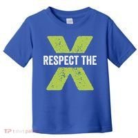 Respect The X Pickleball Funny Pickleball Gift Toddler T-Shirt thumb 0