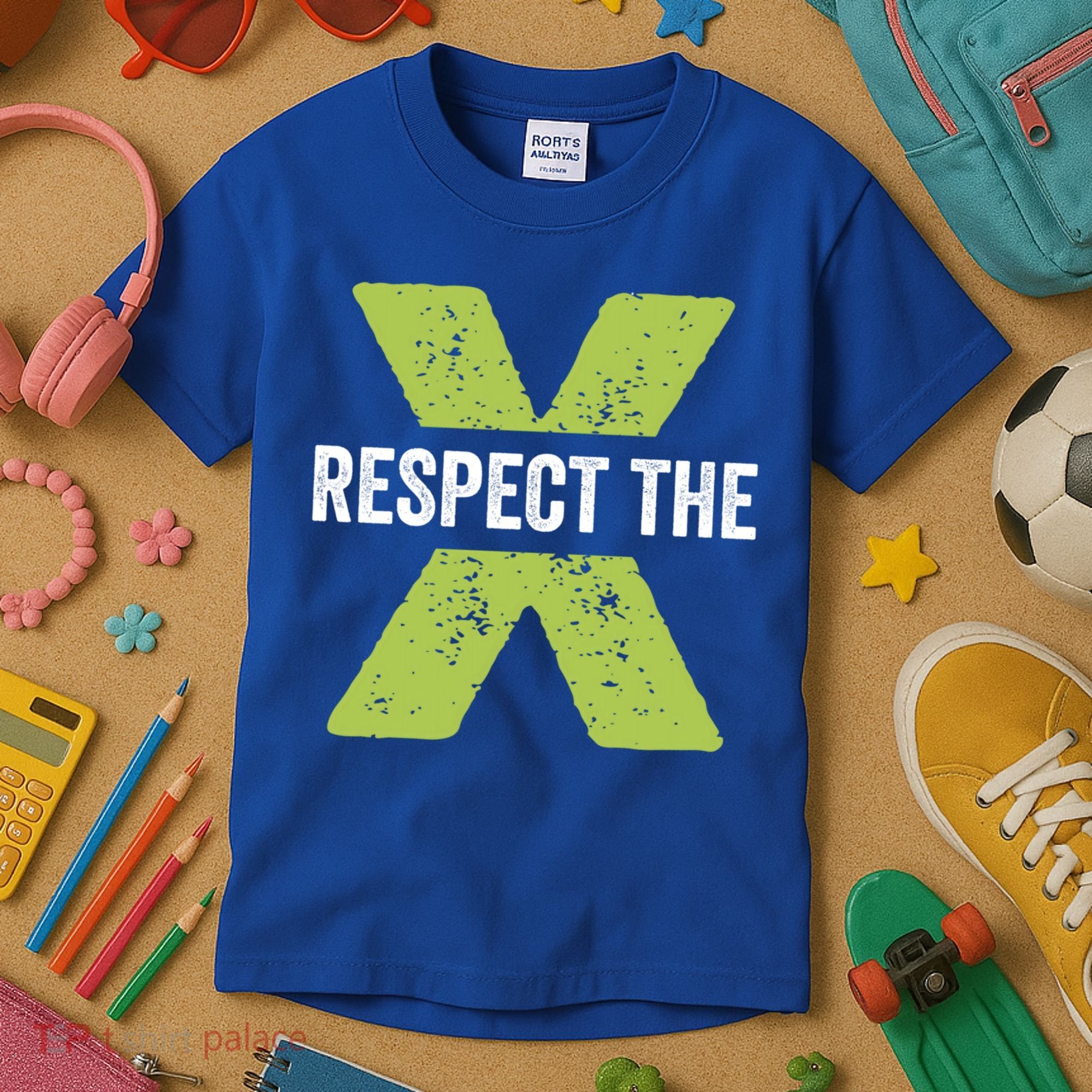 Respect The X Pickleball Funny Pickleball Gift Kids T-Shirt