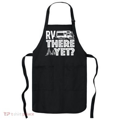 RV There Yet Happy Glamper Camping Apron