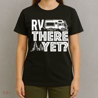 RV There Yet Happy Glamper Camping T-Shirt thumb 4