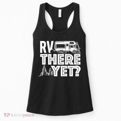 RV There Yet Happy Glamper Camping Women's Tank Top