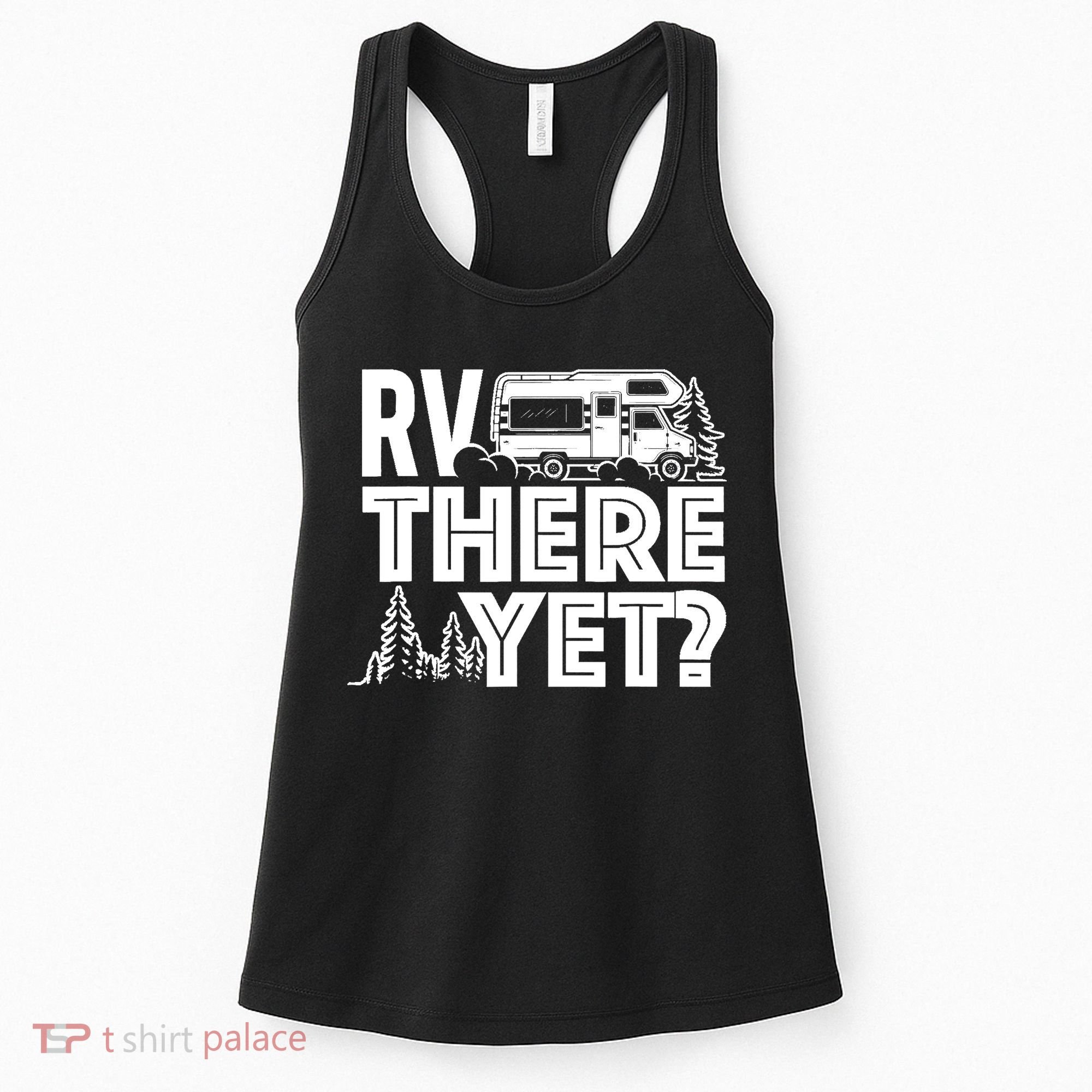 RV There Yet Happy Glamper Camping Women's Tank Top