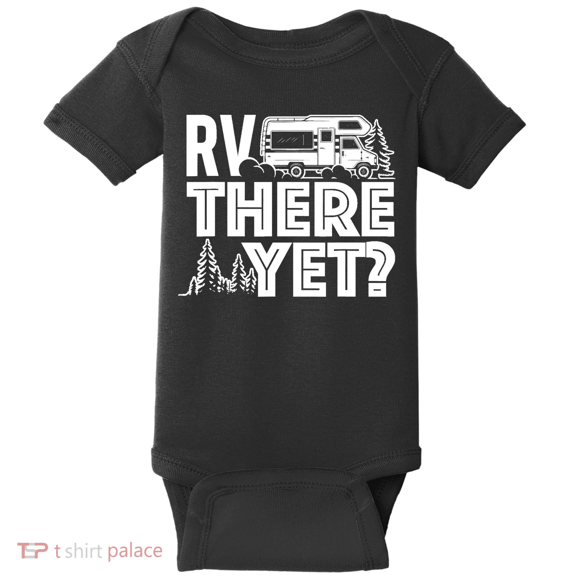 RV There Yet Happy Glamper Camping Baby Bodysuit