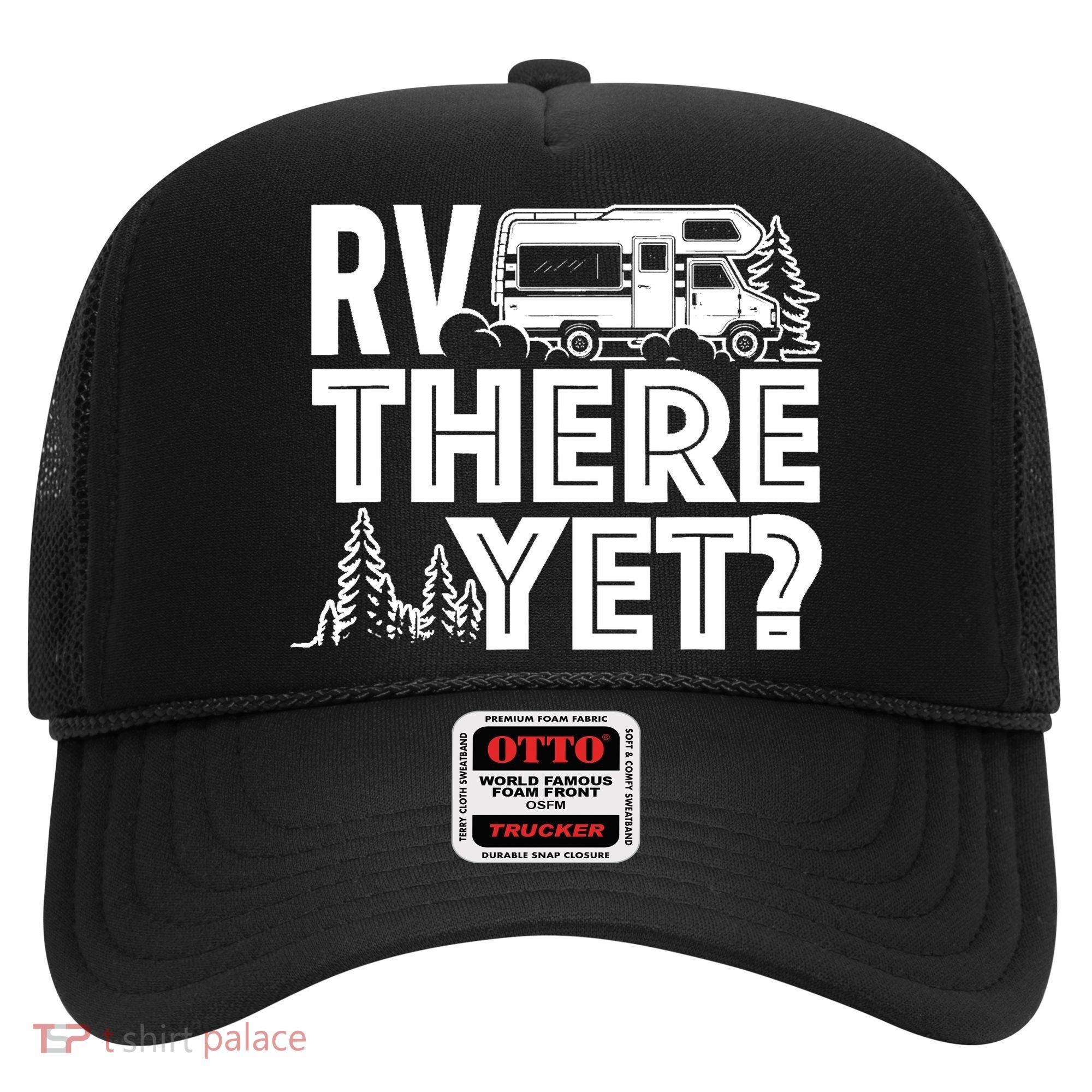 RV There Yet Happy Glamper Camping Hat