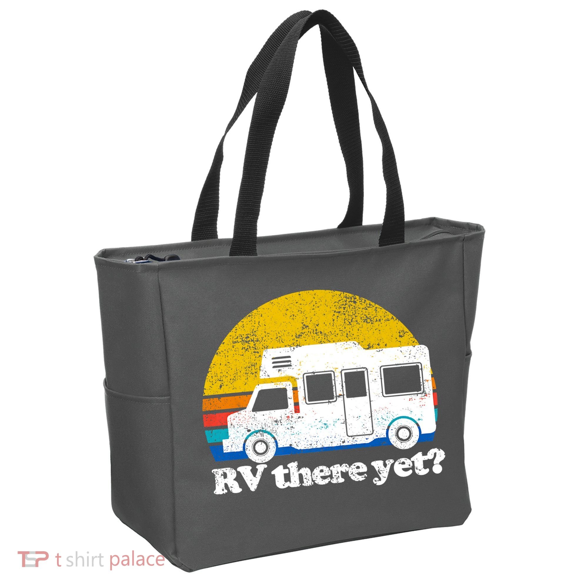 RV There Yet Van Travel Happy Funny Camping Trip Matching Tote Bag