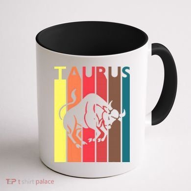 Retro Taurus Zodiac Sign April May Birthday Gift Taurus Coffee Mug back