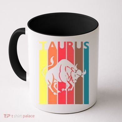 Retro Taurus Zodiac Sign April May Birthday Gift Taurus Coffee Mug