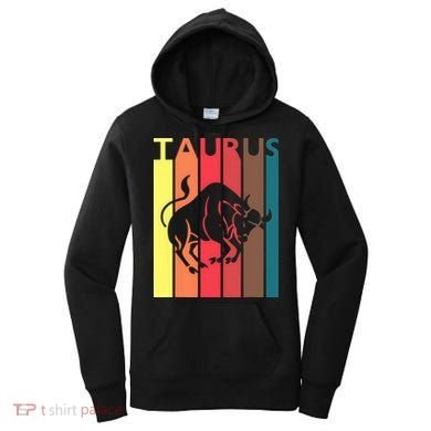 Retro Taurus Zodiac Sign April May Birthday Gift Taurus Women's Hoodie