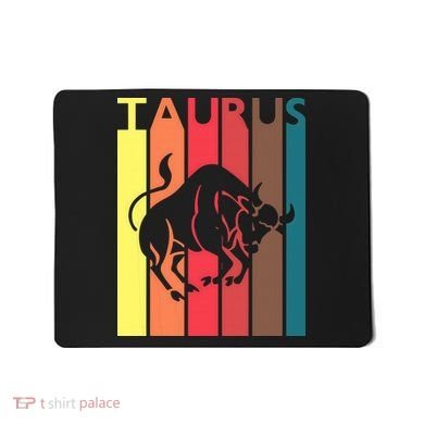 Retro Taurus Zodiac Sign April May Birthday Gift Taurus Mousepad
