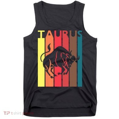 Retro Taurus Zodiac Sign April May Birthday Gift Taurus Tank Top