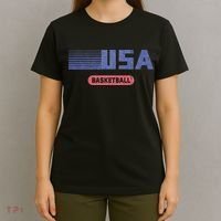 Retro Usa 2024 Team American Basketball T-Shirt thumb 4