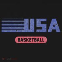 Retro Usa 2024 Team American Basketball T-Shirt thumb 7