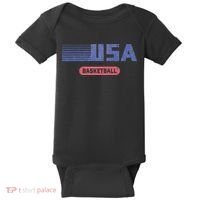 Retro Usa 2024 Team American Basketball Baby Bodysuit thumb 0