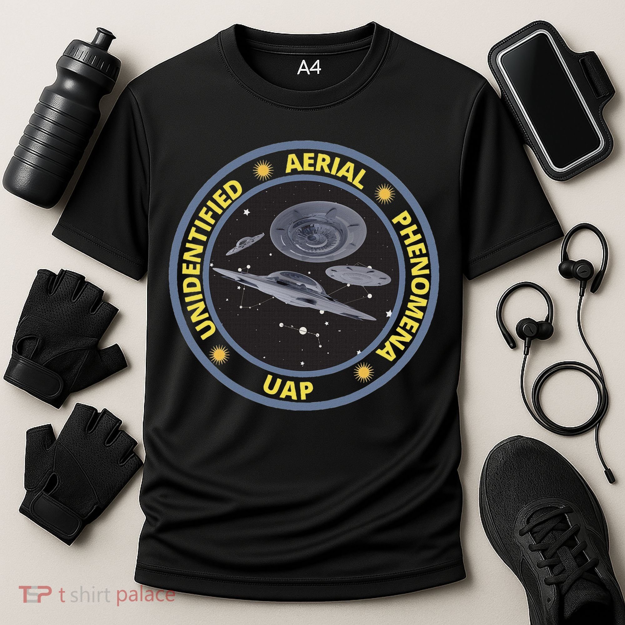 Retro Unidentified Aerial Phenomena Spaceships Uap Cooling Performance Crew T-Shirt