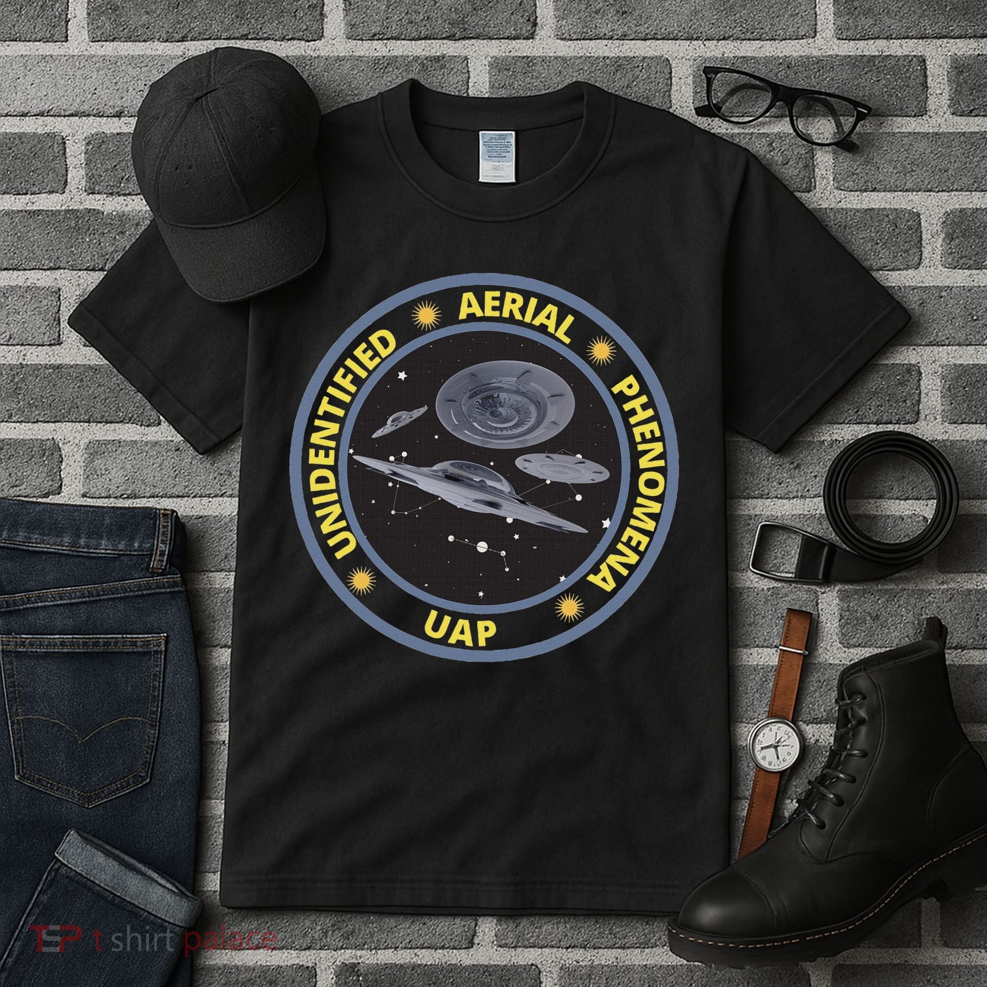Retro Unidentified Aerial Phenomena Spaceships Uap Tall T-Shirt