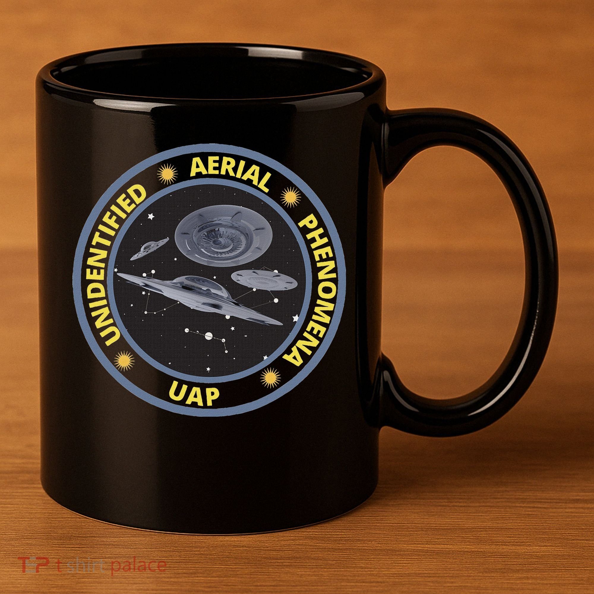 Retro Unidentified Aerial Phenomena Spaceships Uap 11oz C Handle Ceramic Mug