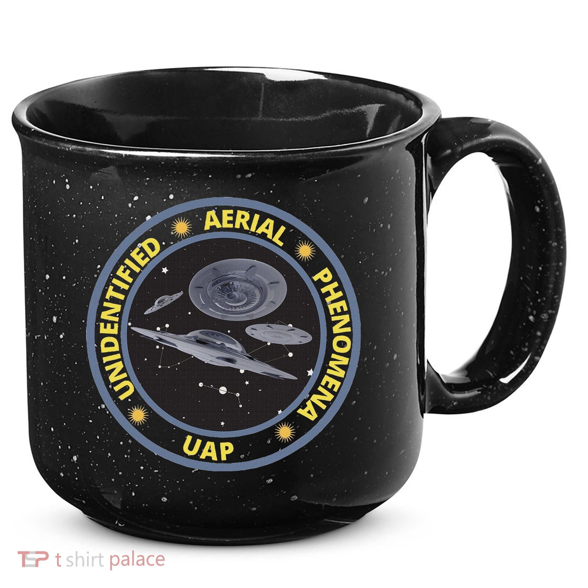 Retro Unidentified Aerial Phenomena Spaceships Uap 15oz Campfire Ceramic Mug