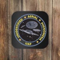 Retro Unidentified Aerial Phenomena Spaceships Uap Coaster thumb 0