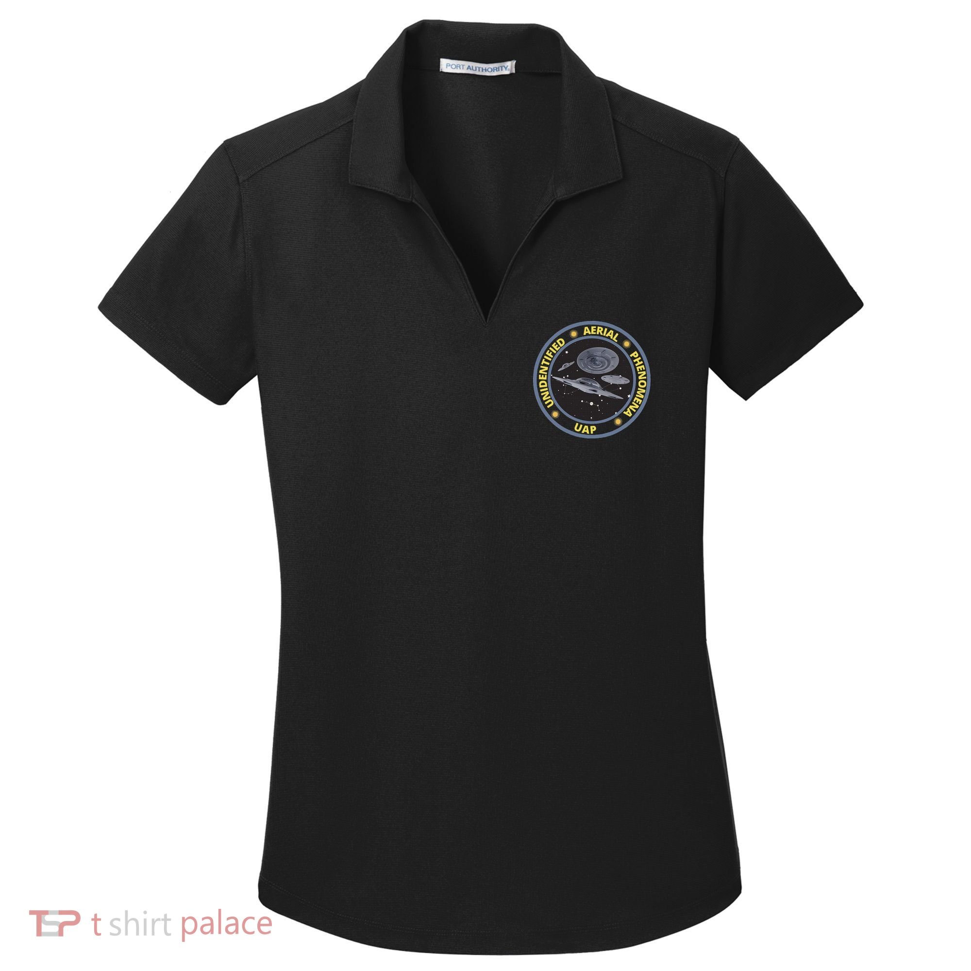 Retro Unidentified Aerial Phenomena Spaceships Uap Women's Dry Zone Grid Polo