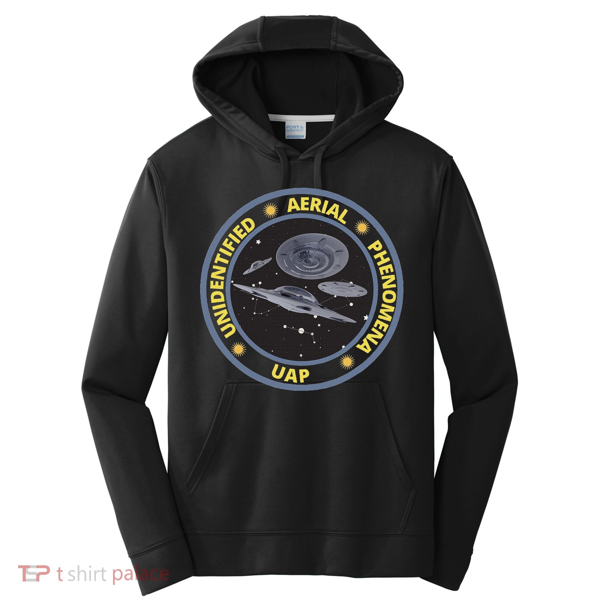 Retro Unidentified Aerial Phenomena Spaceships Uap Performance Fleece Hoodie