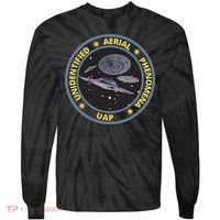 Retro Unidentified Aerial Phenomena Spaceships Uap Tie-Dye Long Sleeve Shirt thumb 0