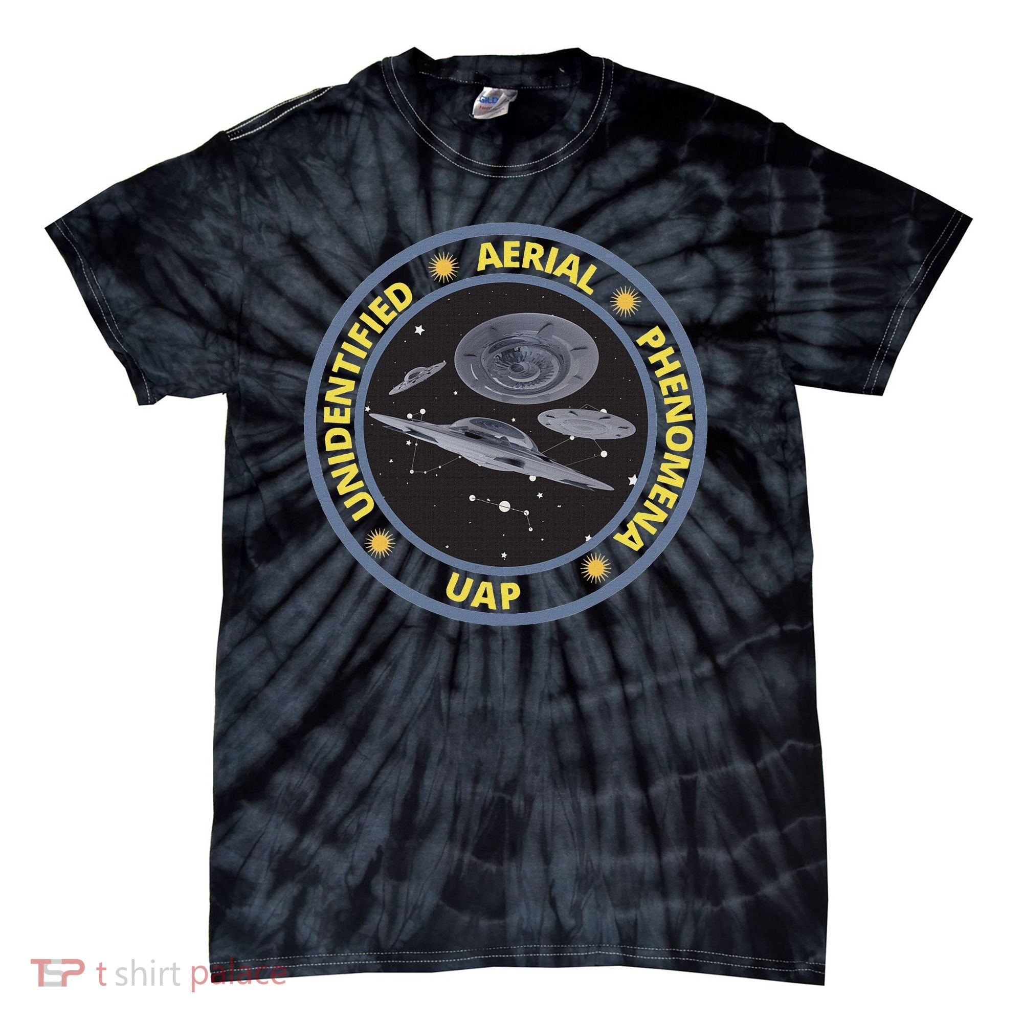 Retro Unidentified Aerial Phenomena Spaceships Uap Tie-Dye T-Shirt